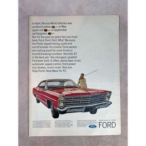 Vintage Print Advertisement Ad 1967 Ford Galaxie: Norma Wicks
